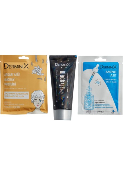 Argan Yağı ve Buğday Proteini Saç Maskesi - Siyah Soyulabilir Maske - Amino Asit Kağıt Maske