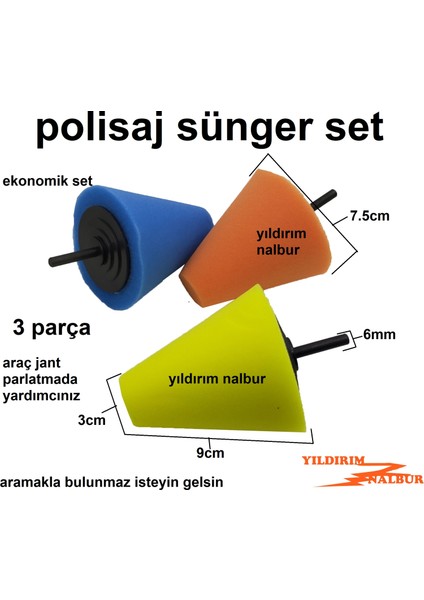 Araba Jant Pasta Polisaj Sünger Seti 3 Parça Pasta Cila Parlatma Süngeri fiyatları