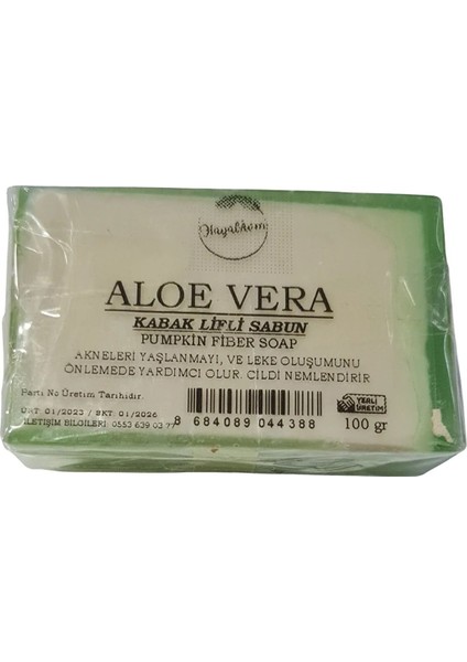 Doğal Kabak Lifli Aloe Vera Sabunu, Aloe Veralı Kabak Lifli Vücut Bakım Sabunu