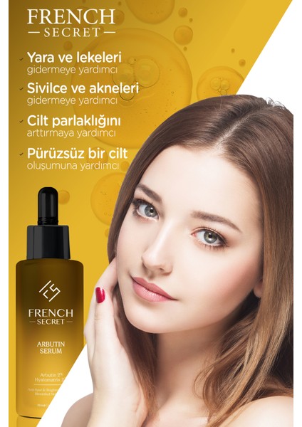 Leke Karşıtı Cilt Tonu Eşitleyici Aydınlatıcı Bakım Serumu 30 ml Arbutin %2 + Hyaluronic Acid modelleri