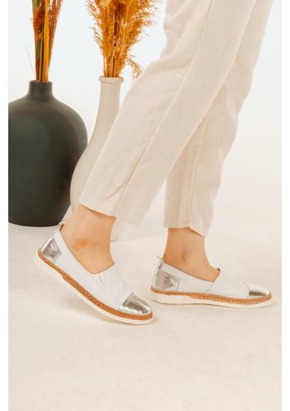 Deri Lastikli Renkli Rahat Kadın Günlük Casual Babet Ayakkabı fırsatları