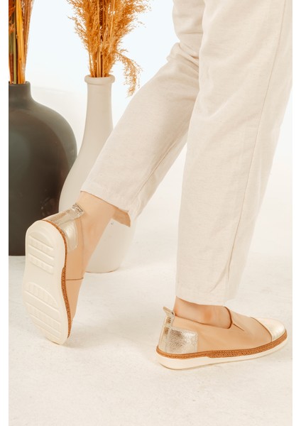 Deri Lastikli Renkli Rahat Kadın Günlük Casual Babet Ayakkabı fiyatları