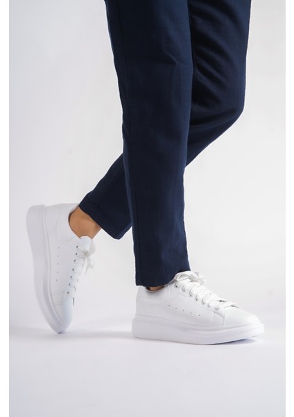 MBMCQ1000-BB Erkek Kalın Taban Beyaz Sneaker & Spor Ayakkabı