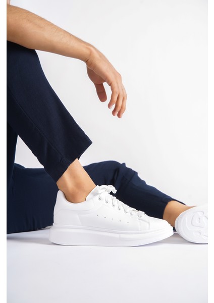 MBMCQ1000-BB Erkek Kalın Taban Beyaz Sneaker & Spor Ayakkabı fırsatları