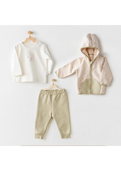 3lü Takım Baby Casual Bej - Haki