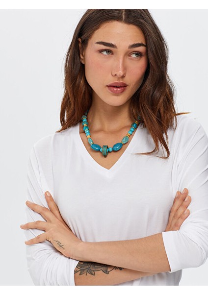 V Yaka Uzun Kol T-Shirt 00012 fırsatları