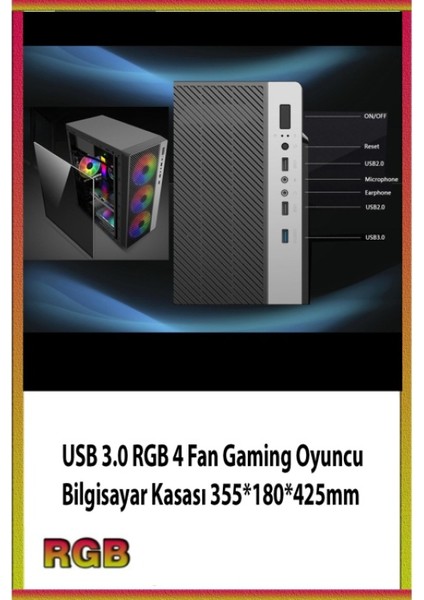 Life Teknoloji I5 2400 16GB Ram 512GB SSD R7-240/4GB E.kartı 22" Fhd Oyuncu Bilgisayarı