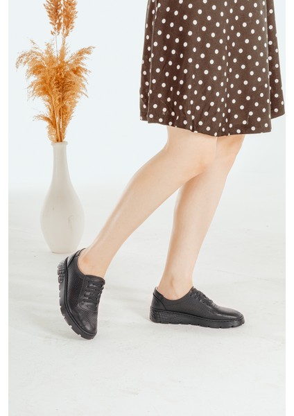 Deri Bağcıklı Baskılı Rahat Kadın Günlük Casual Ayakkabı fırsatları