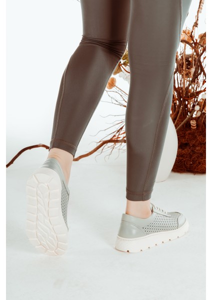 Deri Bağcıklı Baskılı Rahat Kadın Günlük Casual Ayakkabı fiyatları