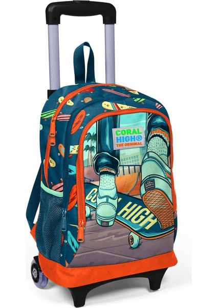 Kids Civit Neon Turuncu Kaykay Desenli Çekçekli 3'lü fiyatları