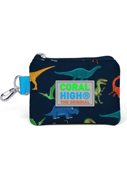 Kids Lacivert Mavi Dinazor Desenli Bozuk Para Çantası 21740