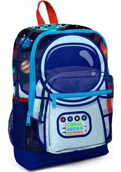 Kids Saks Mavi Astronot Desenli Usb'li 3’lü