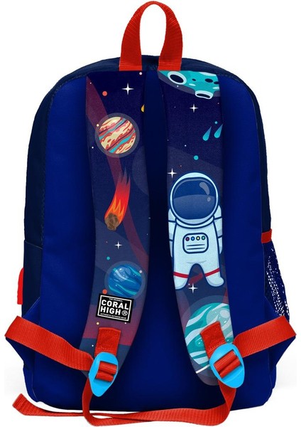 Kids Saks Mavi Astronot Desenli Usb'li 3’lü