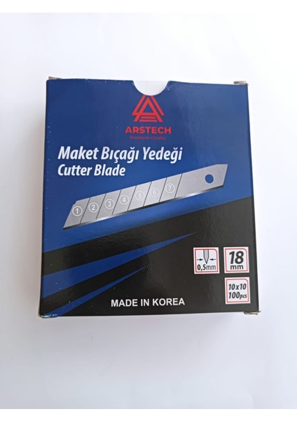 Maket Bıçağı Yedeği 0 50 mm Kalın Made In Korea