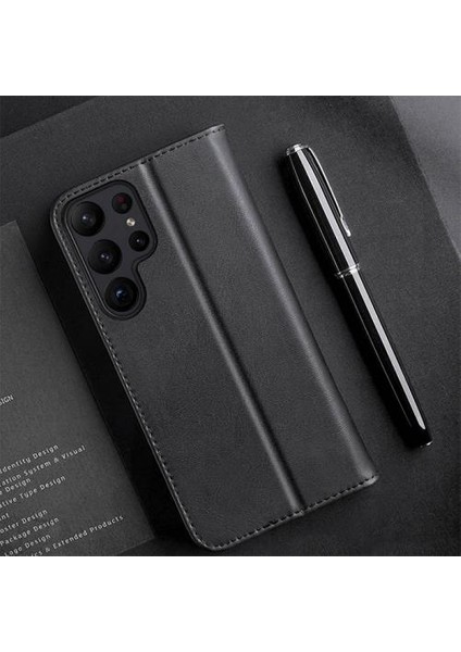 Temassız Kart Korumalı Mıknatıslı Deri Cüzdanlı Samsung Galaxy S23 Plus Kılıf 3 Adet Kart Bölmeli