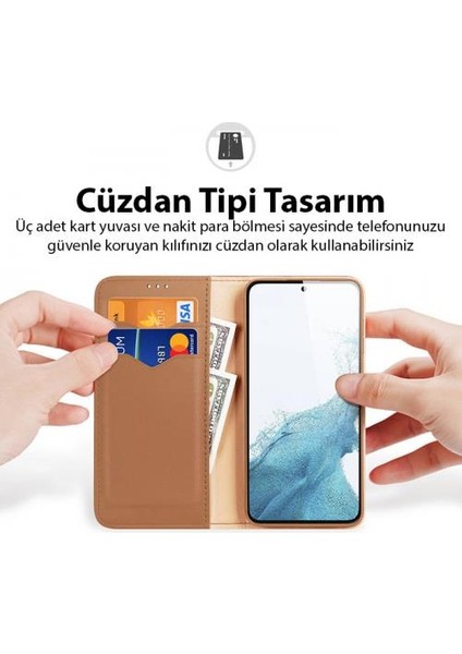 Temassız Kart Korumalı Mıknatıslı Deri Cüzdanlı Samsung Galaxy S23 Plus Kılıf 3 Adet Kart Bölmeli fiyatları