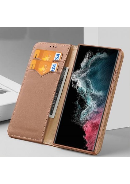 Temassız Kart Korumalı Mıknatıslı Deri Cüzdanlı Samsung Galaxy S23 Plus Kılıf 3 Adet Kart Bölmeli fırsatları