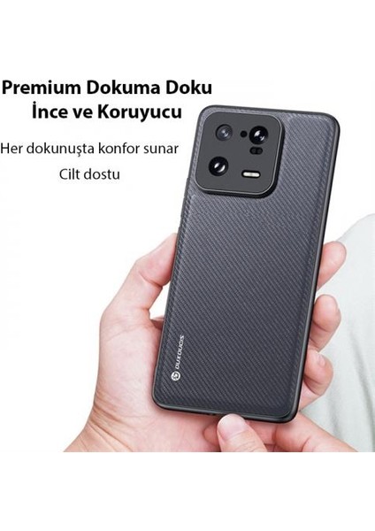 Dokuma Silikon Çok Katmanlı Xiaomi 13 Pro Kılıf Darbe Koruyucu Ince Zarif Dokuma Xiaomi 13 Pro