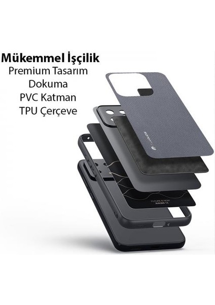 Dokuma Silikon Çok Katmanlı Xiaomi 13 Pro Kılıf Darbe Koruyucu Ince Zarif Dokuma Xiaomi 13 Pro indirimleri