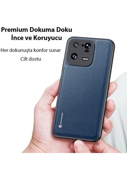 Dokuma Silikon Çok Katmanlı Xiaomi 13 Pro Kılıf Darbe Koruyucu Ince Zarif Dokuma Xiaomi 13 Pro