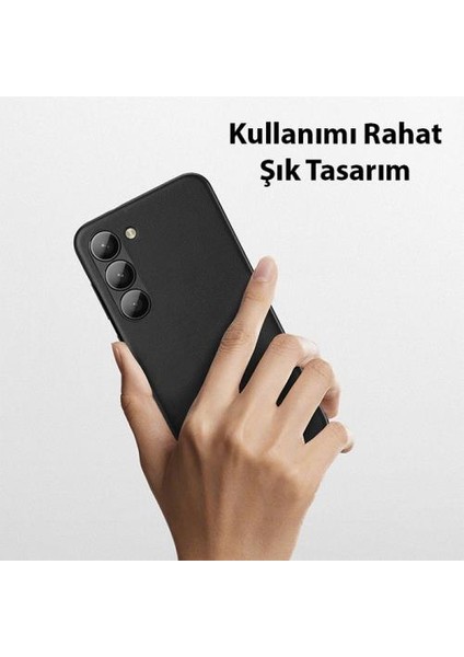 Pu Deri Parmak Izi Bırakmaz Samsung Galaxy S23 Plus Kılıf Zarif Tasarım Tam Koruma Galaxy S23 Plus Kılıf