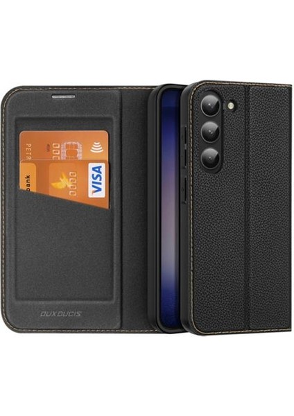 Magnetic Pu Deri Cüzdanlı Kapaklı Standlı Samsung Galaxy S23 Plus Kılıf 2 Kart Bölmeli Galaxy S23 Plus Kılıf
