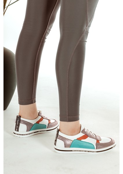 Hakiki Deri Bağcıklı Renkli Rahat Kadın Günlük Spor Ayakkabı fırsatları