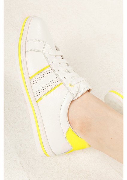 Hakiki Deri Bağcıklı Renkli Rahat Kadın Günlük Yürüyüş Spor Ayakkabı modelleri