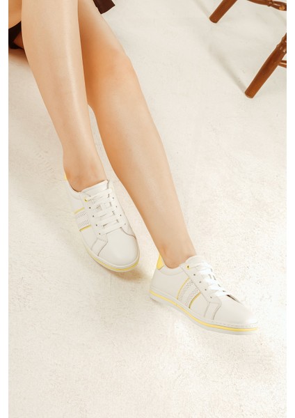 Hakiki Deri Bağcıklı Renkli Rahat Kadın Günlük Yürüyüş Spor Ayakkabı fırsatları