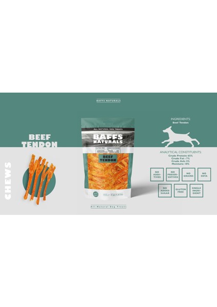 Baffs Naturals Dana Tendon Doğal Çiğnemelik Köpek Ödül Maması 100 gr