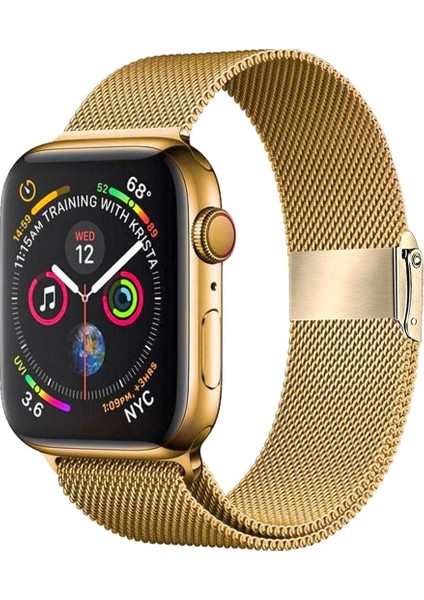 Apple Watch 38-40-41MM Krd-31 Metal Gold Kordon