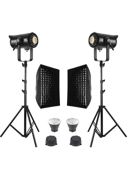 EXC-400C-II 2'li Full Set (Gridli 60x90 Octa Softbox + 260 cm Kalın Işık Ayağı)