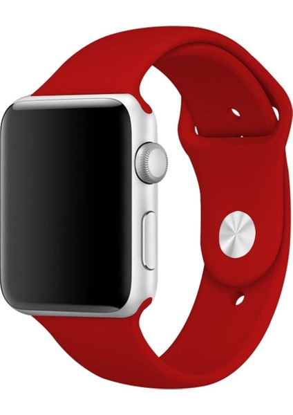 Silikon Apple Watch Kordon 38/40MM Kırmızı Kordon