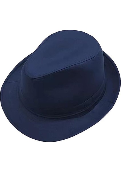 Lacivert Renk Kumaş Çocuk Fötr Parti Şapkası 4-5 Yaş 52 cm