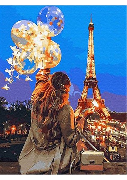 Emily In Paris Sayılarla Boyama SETI(50X65 cm Tuval Şasesine Gerili)