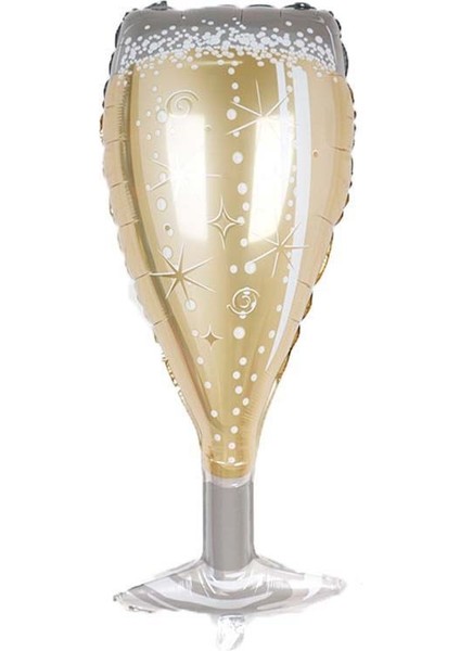 Bride Şampanya Kadehi Şeklinde Folyo Balon 100 x 45 cm Champagne Renk 1 Adet