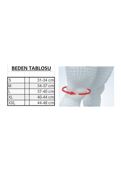 Örme Patellar Stabilizasyon Dizliği (Sağ) 115