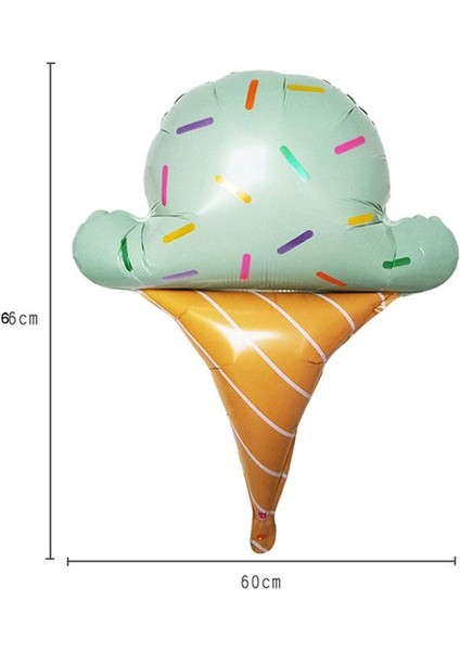 Cone Ice Cream Külahta Dondurma Şeklinde Folyo Balon 66 x 60 cm 1 Adet Hawa