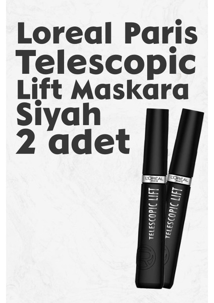 Loreal Paris Telescopic Lift Maskara Siyah x 2 Adet