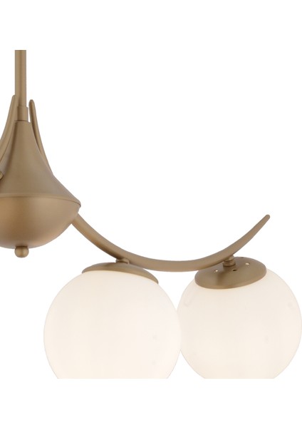 Germaine 4'lü Sıralı Eskitme Beyaz Camlı Modern Oturma Odası Salon Avize fırsatları