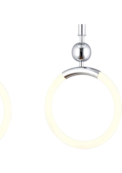 Struer 3'lü Sıralı Krom Ledli Modern Koridor, Yatak Odası Salon Sarkıt LED Avize
