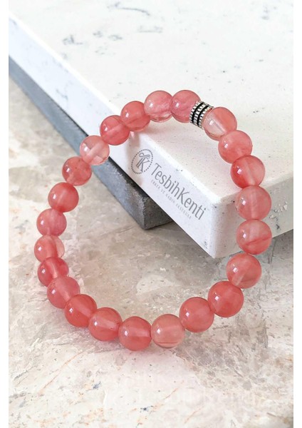 Pembe Kuvars Taşı Bileklik modelleri
