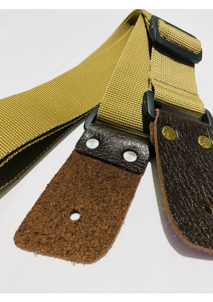 Hakiki Deri Uçlu Gitar Askısı Guitar Strap