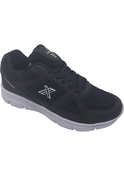 Lutton 2510 Unisex Siyah Bağcıklı File Koşu ve Günlük Kullanım Spor Ayakkabı