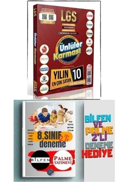 Ünlüler Karması LGS 10 Deneme Ünlüler Karması - Meb Müfredatına Uygun 2'li Deneme(Bilfen-Palme)