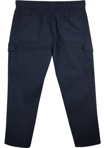 Kargo Cepli Büyük Beden Gabardin Pantolon Lacivert modelleri