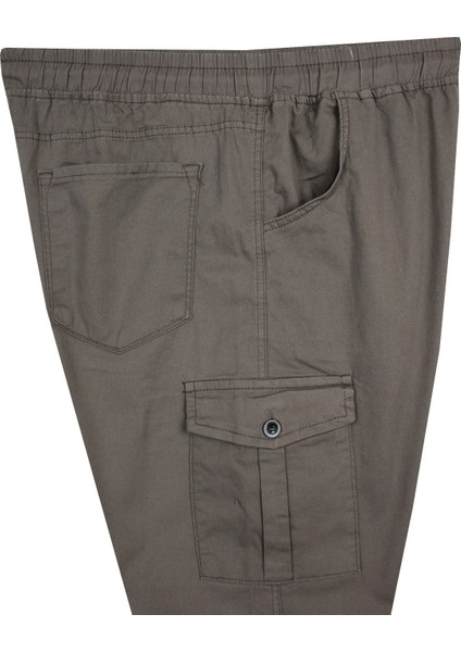 Kargo Cepli Büyük Beden Gabardin Pantolon Toprak fırsatları