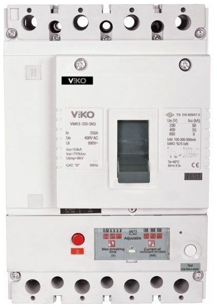 4X200 Amper 4 Kutuplu 35KA Kaçak Akımlı Kompakt Şalter VMR3-200-SN2