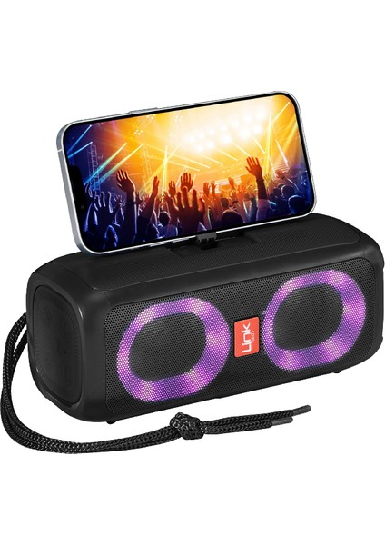 Q218 Bluetooth Hoparlör Rgb USB Aux Hafıza Kartı Stant