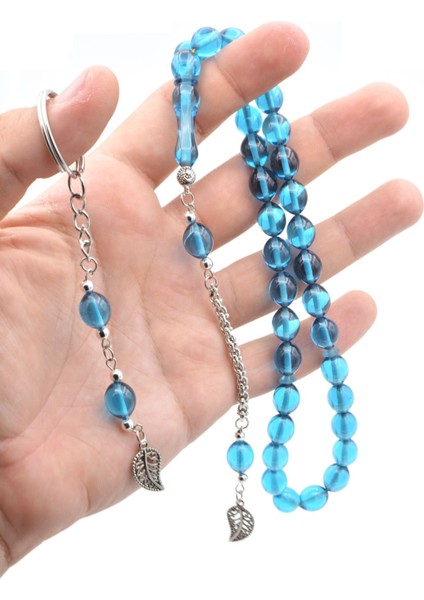 Özel Kutusunda Anahtarlıklı Beyzi Kesim Mavi Katalin Tesbih Seti fiyatları